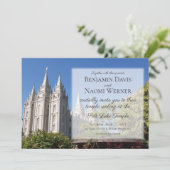 LDS Salt Lake Temple Wedding Invitations Kaart (Staand voorkant)