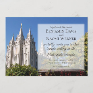 LDS Salt Lake Temple Wedding Invitations Kaart