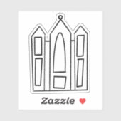 LDS Salt Lake Utah Temple eenvoudig omgrenzingsmod Sticker (Vel)
