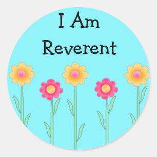 LDS-stickers - Ik ben omgekeerd Ronde Sticker