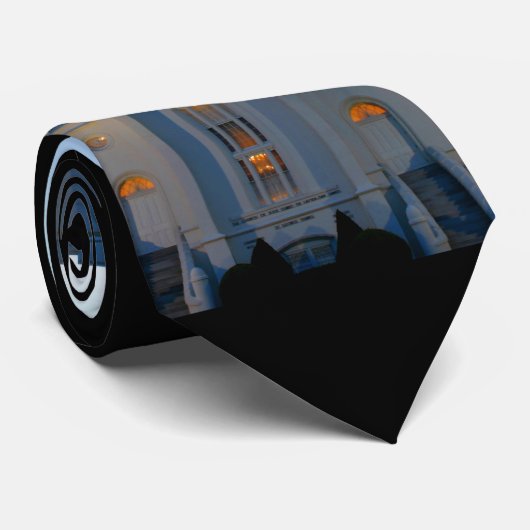 LDS Stropdas-St. George Temple; Mormon Temple Stro Stropdas (Opgerold)