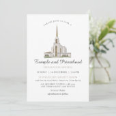 LDS Syracuse Tempel Priestergereide Vergadering Kaart (Staand voorkant)