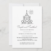 LDS-tempel en priesterorde preview uitnodiging & p (Voorkant)