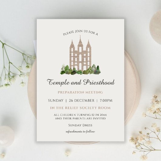 LDS Tempel Priesterschap Voorbereiding Vergadering Kaart