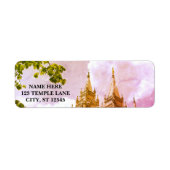 LDS TEMPEL, SALT LAKE CITY UTAH ETIKET (Voorkant)