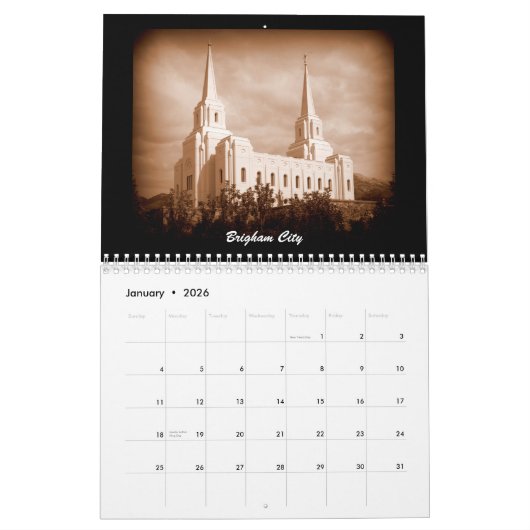 LDS Tempels 2016 Kalender (Jan 2026)