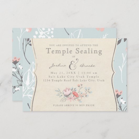 LDS TEMPELSEALCARD|  fietsenbezit Kaart (Voorkant / Achterkant)