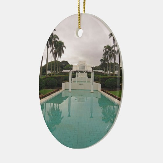 LDS Temple, Laie, Hawai'i. Keramisch Ornament (Links)