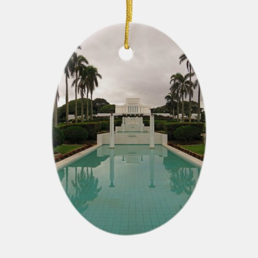 LDS Temple, Laie, Hawai'i. Keramisch Ornament (Voorkant)