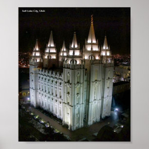 LDS Temple, Salt Lake City, Utah Poster