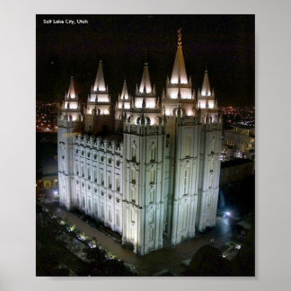 LDS Temple, Salt Lake City, Utah Poster