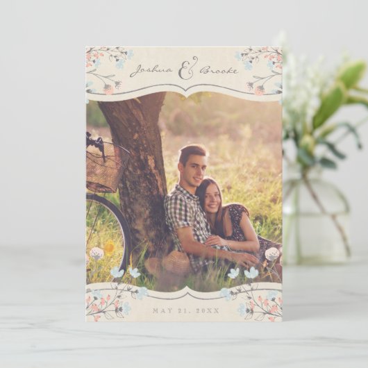 LDS TEMPLE WEDDING INVITATION | Foto Kaart (Staand voorkant)