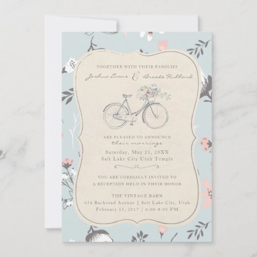 LDS TEMPLE WEDDING INVITATION | Foto  Kaart (Achterkant)