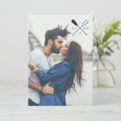 LDS TEMPLE WEDDING INVITATION | Nautische foto Kaart (Staand voorkant)