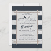 LDS TEMPLE WEDDING INVITATION | Nautische foto Kaart (Achterkant)