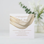 LDS Temple Wedding Reception Invitation-The Veil Kaart (Staand voorkant)