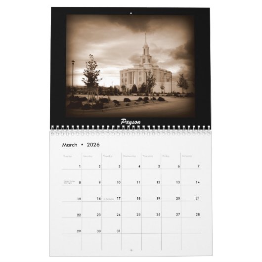 LDS Temples 2016 Kalender (Mar 2026)