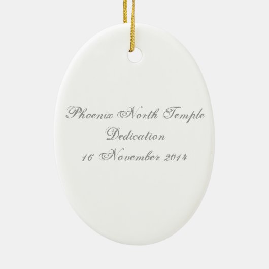 LDS Temples Keramisch Ornament (Achterkant)