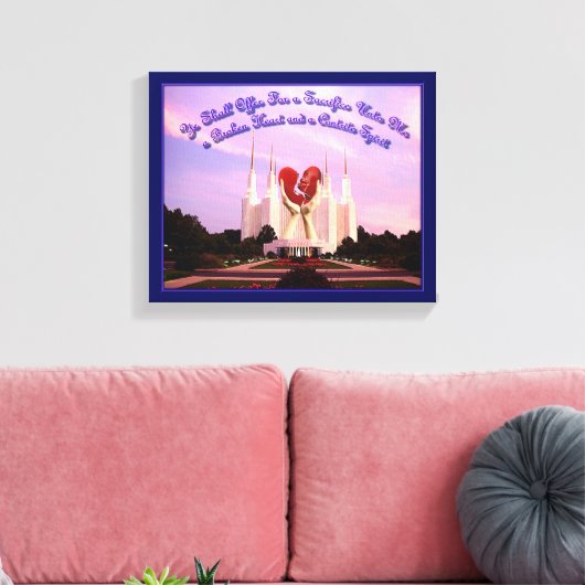LDS Washington D.C. Temple Canvas Afdruk (Insitu (Woonkamer))
