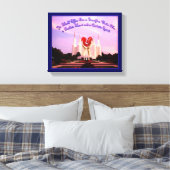 LDS Washington D.C. Temple Canvas Afdruk (Insitu (Slaapkamer))