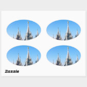 lds zout meer stad tempple angel moroni ovale sticker (Vel)