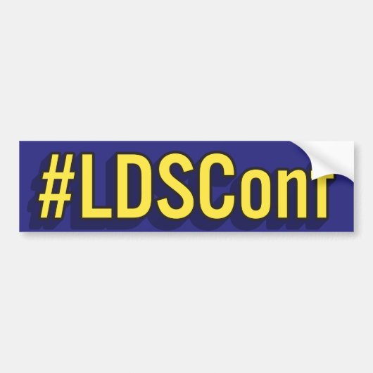 #LDSConf, de hashtag voor LDS-conferentie. Bumpersticker (Voorkant)