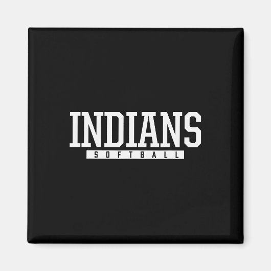 Ldwin Indianen Softbal Hs Magneet (Voorkant)