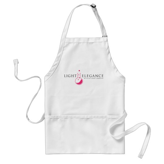 LE Apron, wit Standaard Schort (Voorkant)