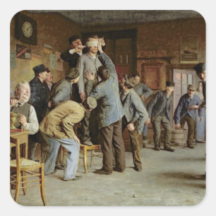 Le Bain de Pieds Inattendu, 1895 Vierkante Sticker