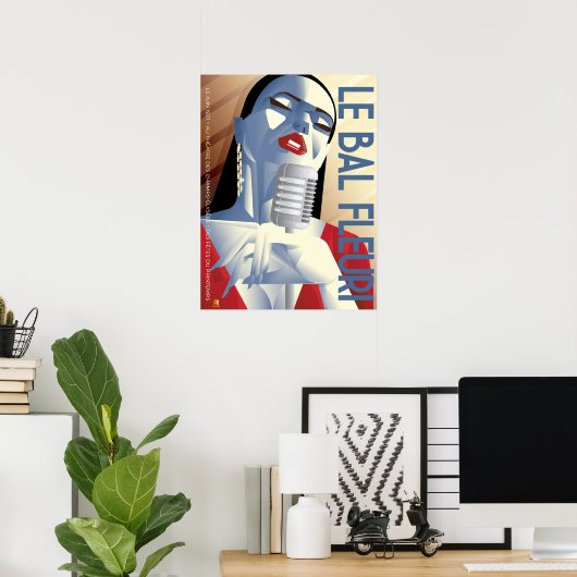 LE BAL FLEURI-poster Poster (Thuiskantoor)