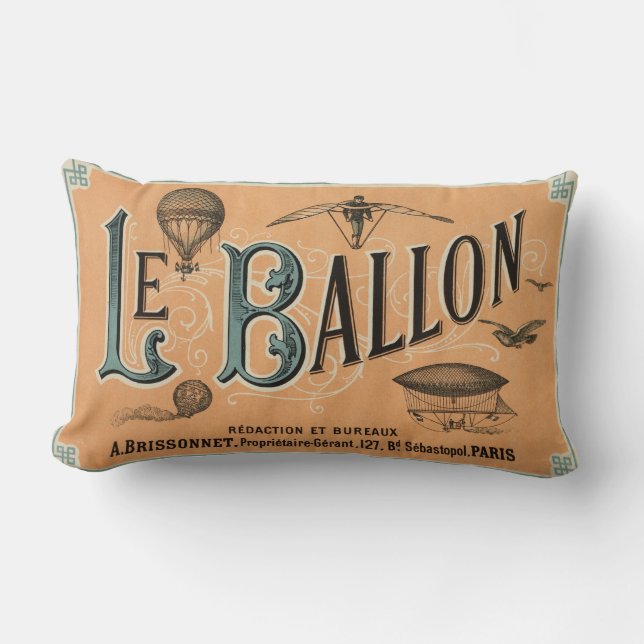 Le Ballon - Frans aeronautisch tijdschrift 1883 Kussen (Voorkant)