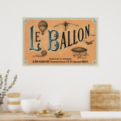 Le Ballon - Frans luchtvaartblad 1883 Poster (Keuken)