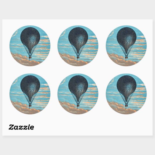 Le Ballon van E. Pichot Ronde Sticker (Vel)