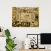 Le Ballons Sortis Pendant le Siege de Paris Poster (Thuiskantoor)