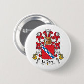 Le Bars Family Crest Ronde Button 5,7 Cm (Voorkant /achterkant)