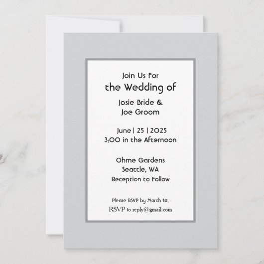 Le Basic huwelijksuitnodiging Kaart (Voorkant)