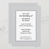 Le Basic huwelijksuitnodiging Kaart (Voorkant / Achterkant)