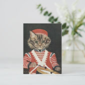 Le batteur chat briefkaart (Staand voorkant)