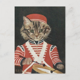 Le batteur chat briefkaart