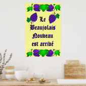 Le Beaujolais Nouveau est est arrivé Poster (Keuken)