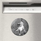 le bébé moustatchu - magnet -001 (Insitu (Vaatwasser))