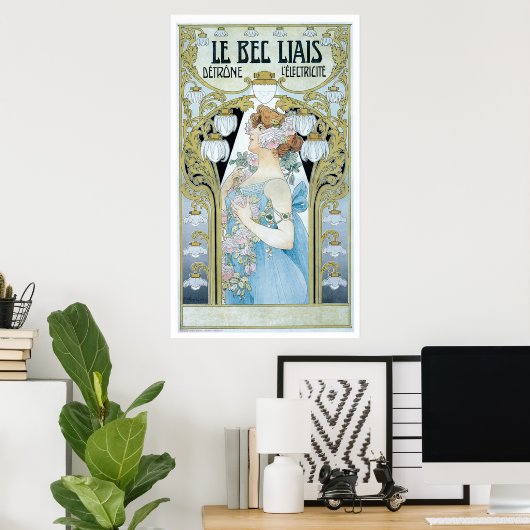 Le Bec Liais Dethrone l'ectricite Poster (Thuiskantoor)