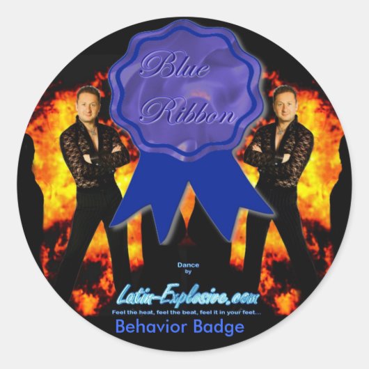 LE Blue Ribbon gedragsmatige Stickers (Voorkant)