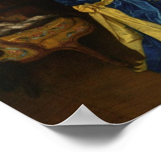 Le Blue Robe, Auguste Toulmouche Poster (Hoek)