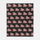 Le Boudoir Noire Pink Peach Black  Fleece Deken (Voorkant)