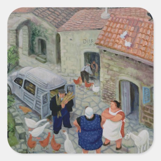 Le Boulanger Vierkante Sticker (Voorkant)