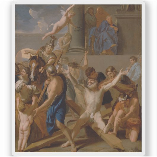 Le Brun - Het martelaarschap van de heilige Andrea Sticker (Voorkant)