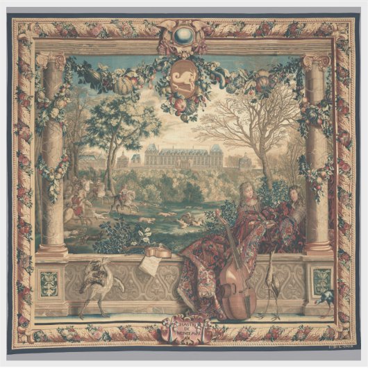 Le Brun - Kasteel van Monceaux Maand van december Sticker (Voorkant)