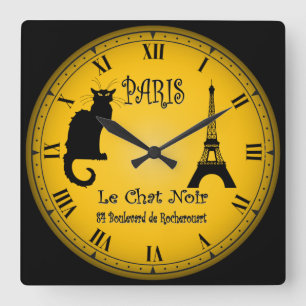Le Cabaret du Chat Noir ~ The Black Cat Cabaret ~ Vierkante Klok