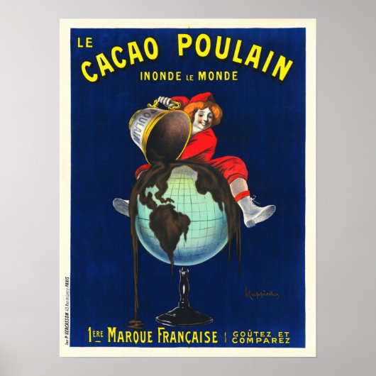 LE CACAO POULAIN Chocolate Food  Frans en Poster (Voorkant)